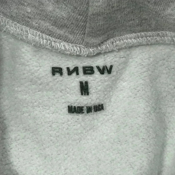 RNBW World Hoodie Mens Medium Gray Feel Real Cannabis Brand Hooded Merch - Picture 6 of 7